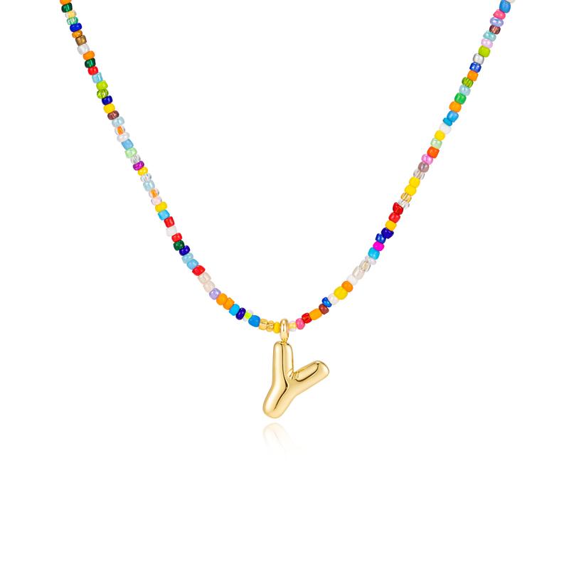 Naomi | Colorful Bubble Letter Necklace