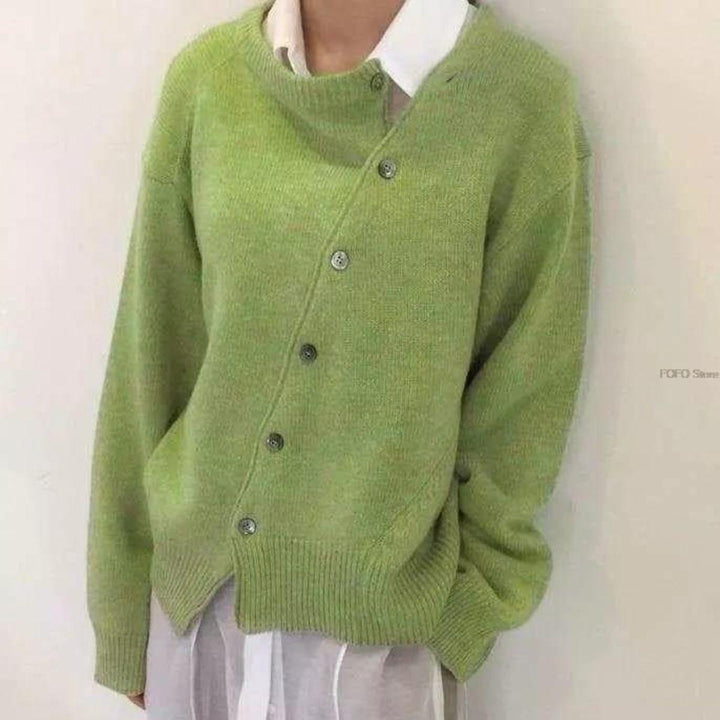 Joanna | Asymmetric Button Cardigan