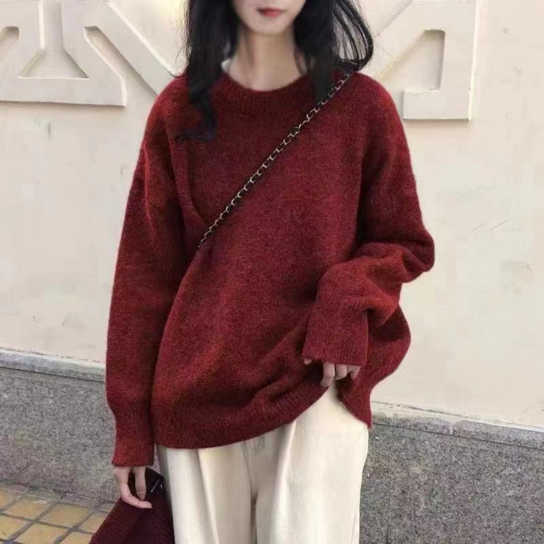 Caitlin | Casual Long Sleeve Round Neck Sweater