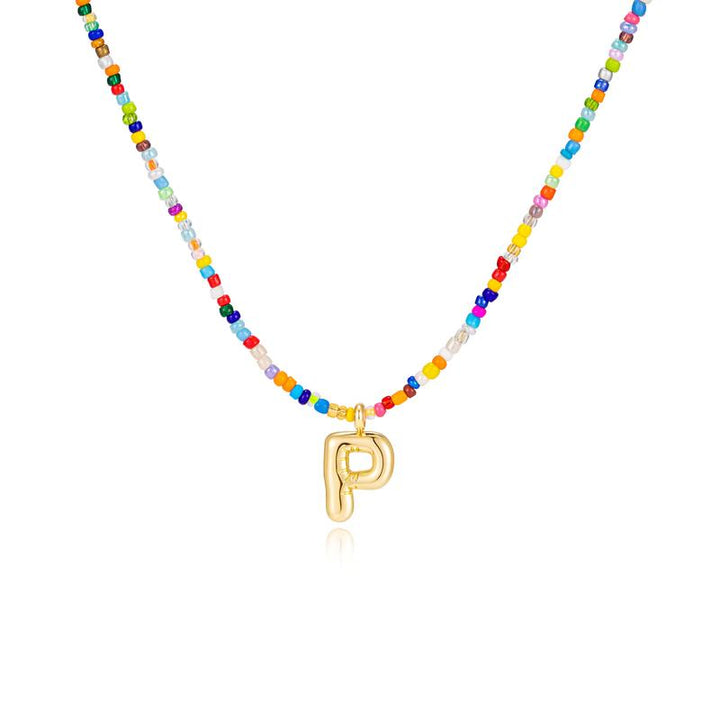 Naomi | Colorful Bubble Letter Necklace
