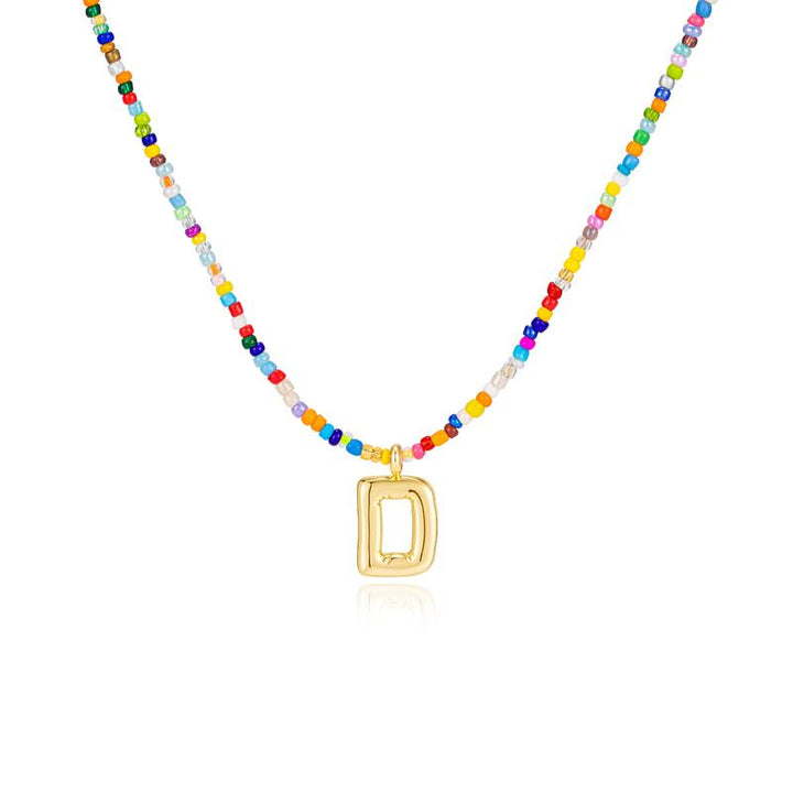 Naomi | Colorful Bubble Letter Necklace