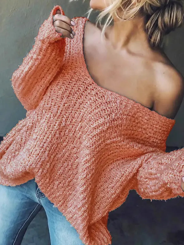 Sabrina | Comfy Drop Shoulder Long Sleeve Sweater