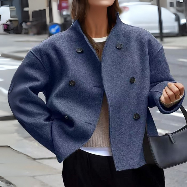 Isla | Cosy Long Sleeve Stand Collar Coat