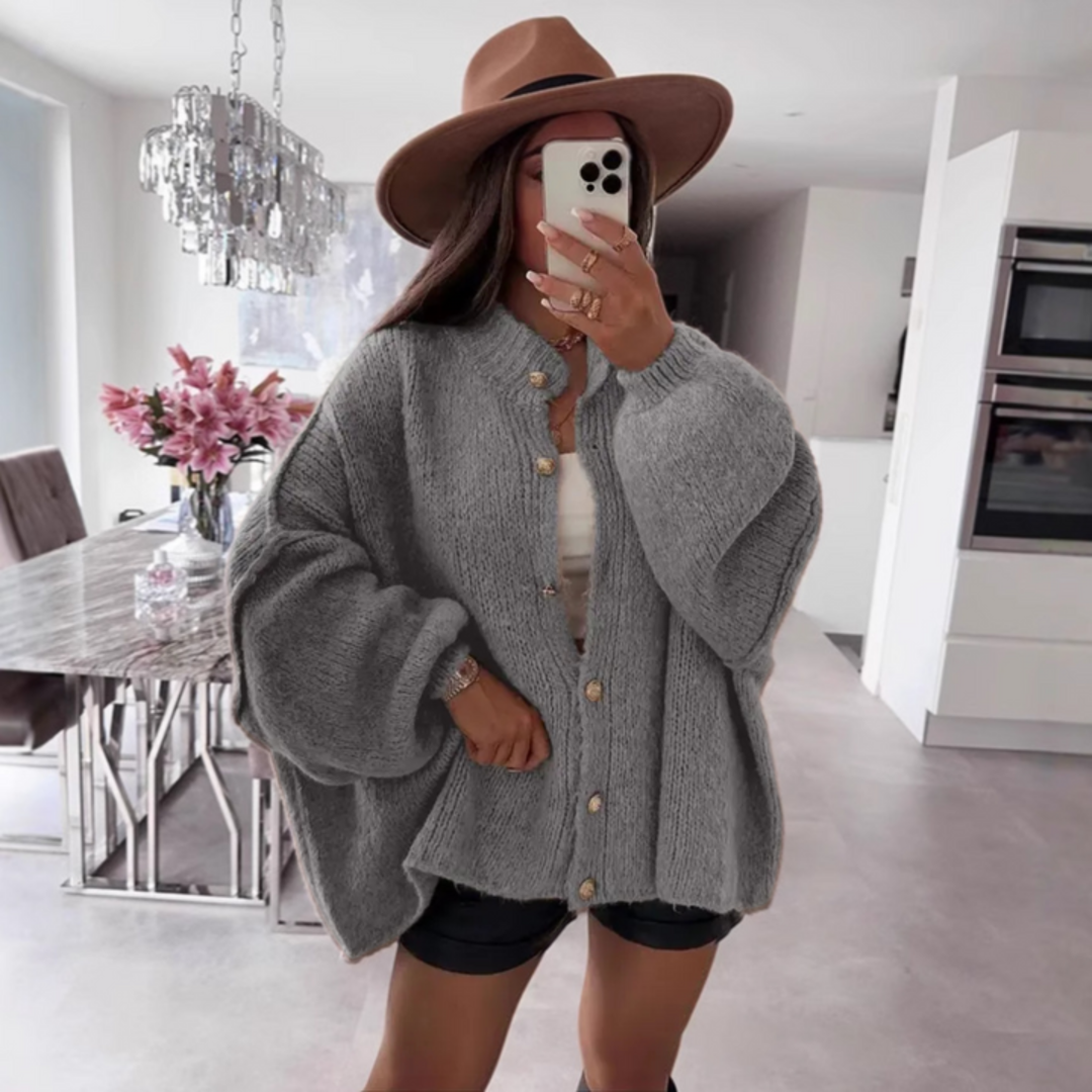 Annabelle | Classic Button-Down Long Sleeve Cardigan