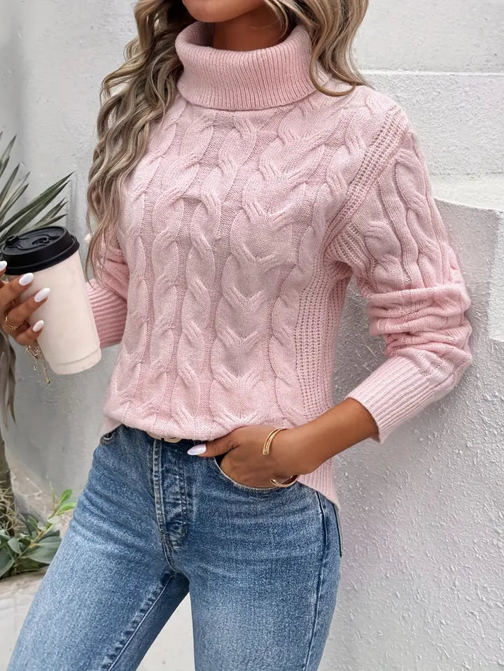 Rachael | Cable Knit Turtleneck Sweater