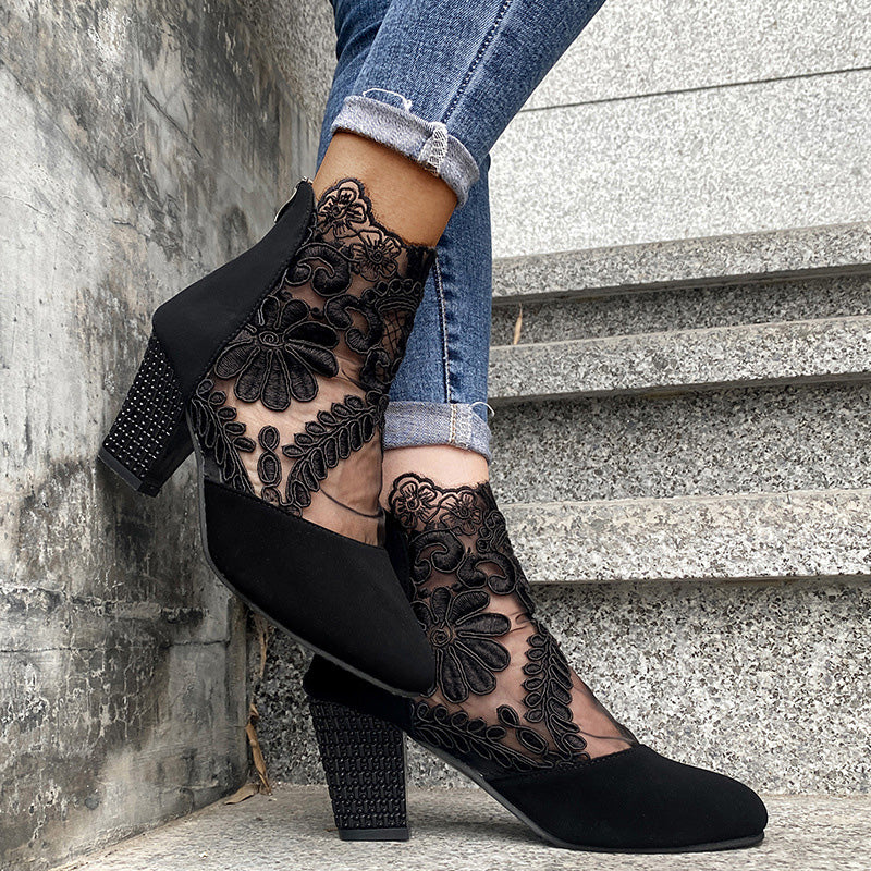 Scarlett | Chic Lace Heeled Boots