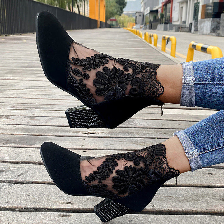 Scarlett | Chic Lace Heeled Boots