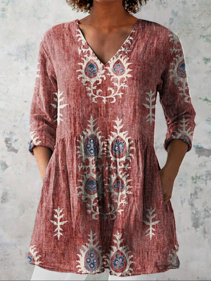 Frederick | Long blouse with V-neck