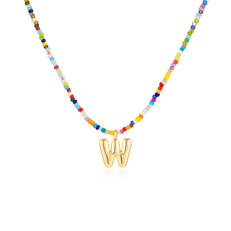 Naomi | Colorful Bubble Letter Necklace