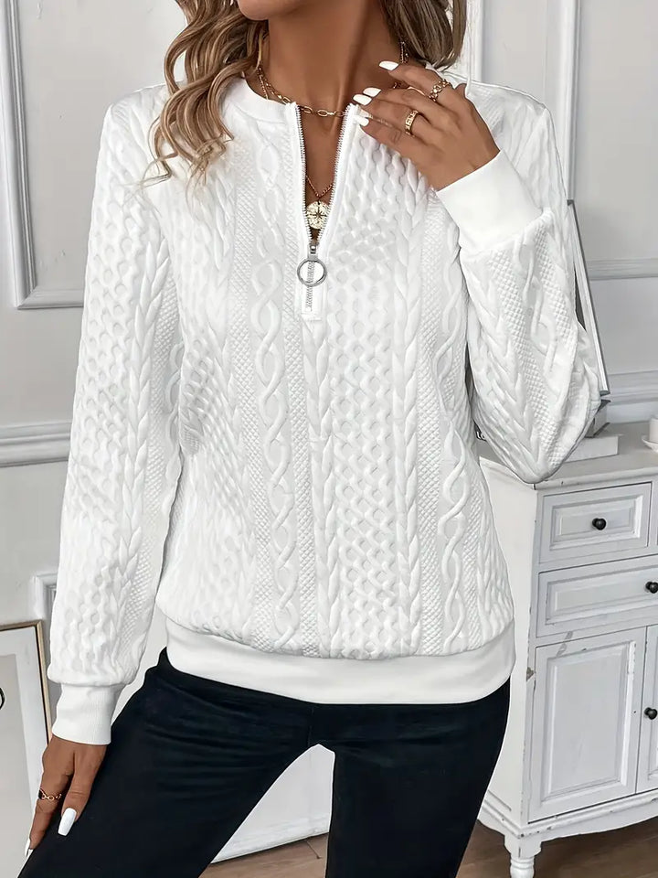 Chloe | Elegant Quarter-Zip Sweater