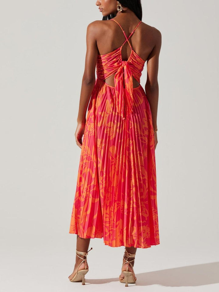 Sabine | Midi dress pleated elegant floral print chic coastal