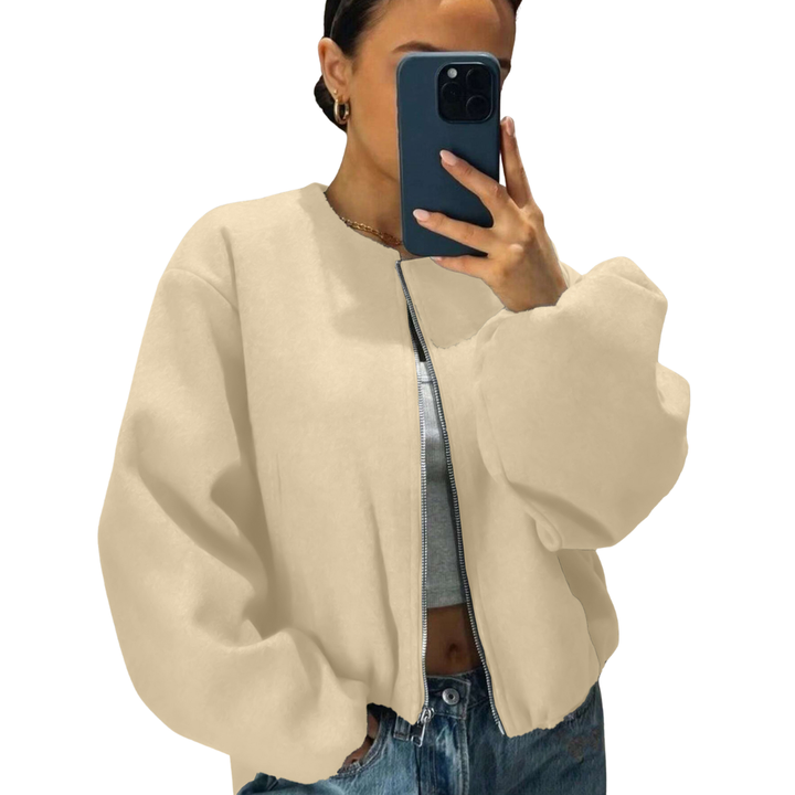 Rosie | Soft Cropped Bomber Jacket