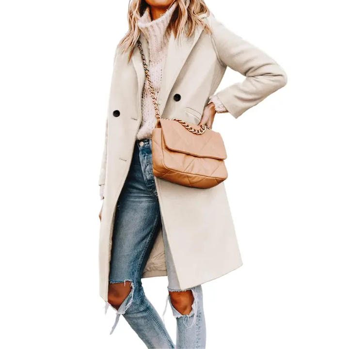 Sienna | Classic Double-Breasted Wool-Blend Peacoat