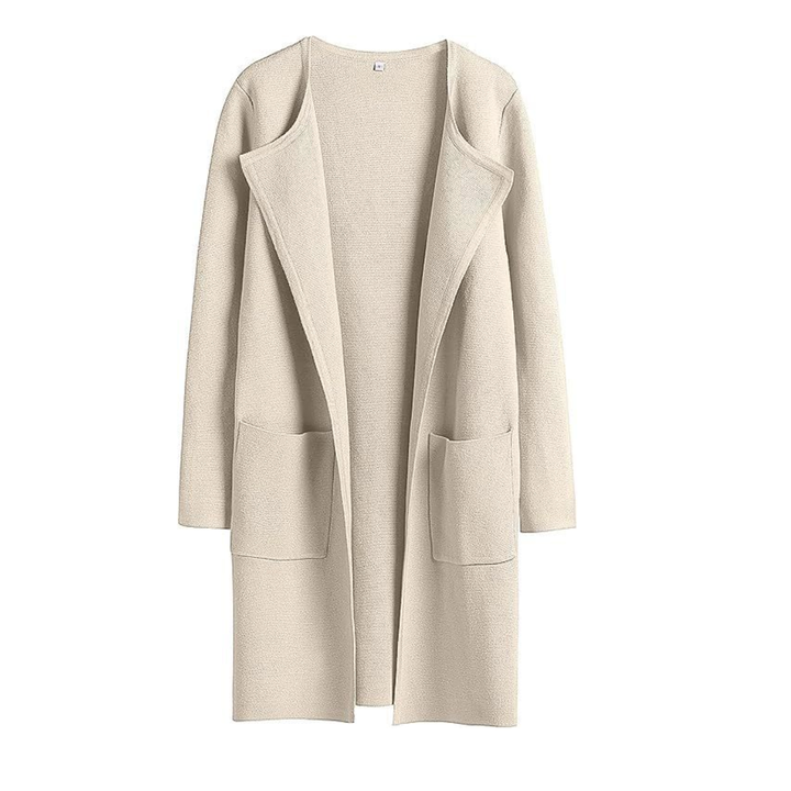 Zara | Cosy Lapel Open-Front Knit Cardigan