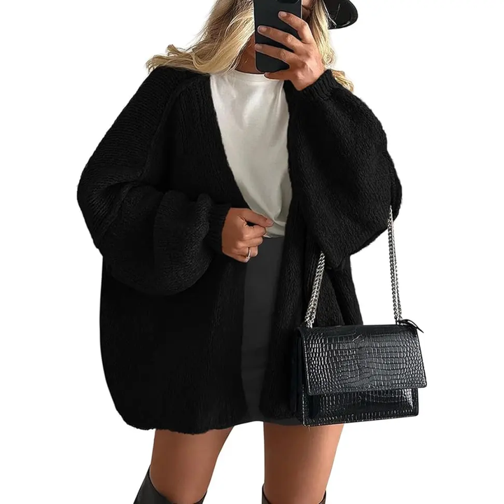 Danielle | Cosy Oversized Lantern Sleeve Cardigan