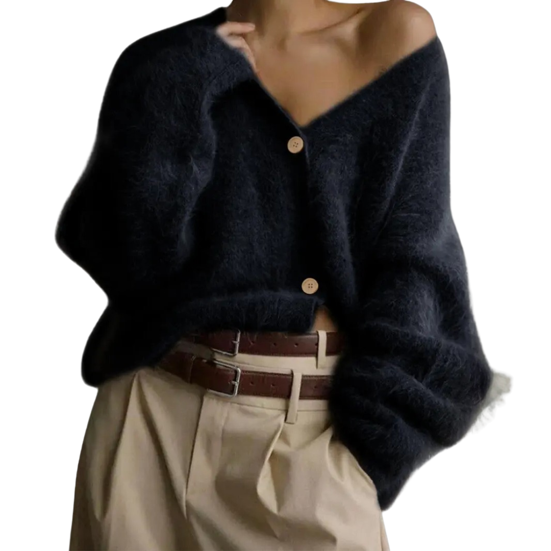 Yasmin | Cosy V-Neck Button Cardigan