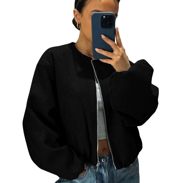 Rosie | Soft Cropped Bomber Jacket
