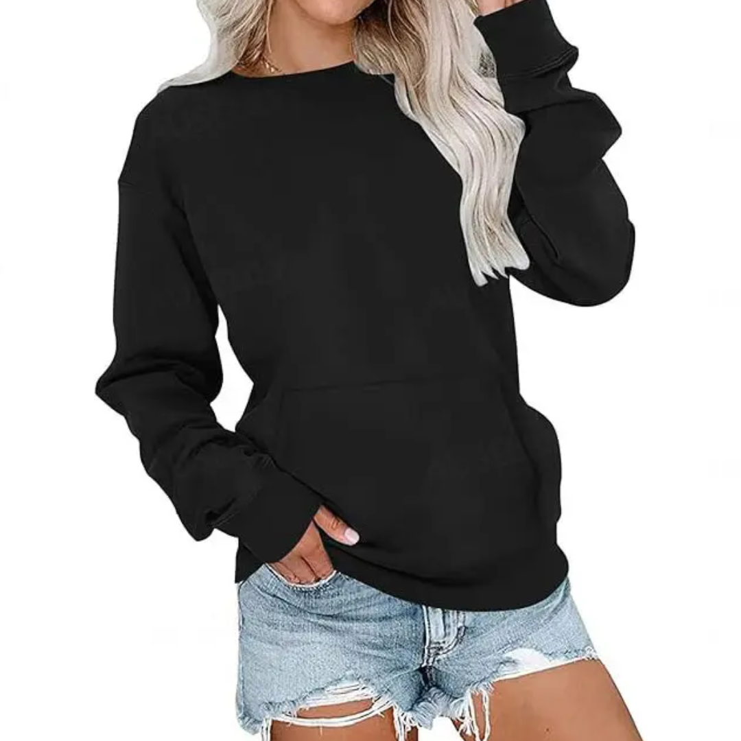 Charlotte | Cosy Solid Oversized Pullover Sweatshirt