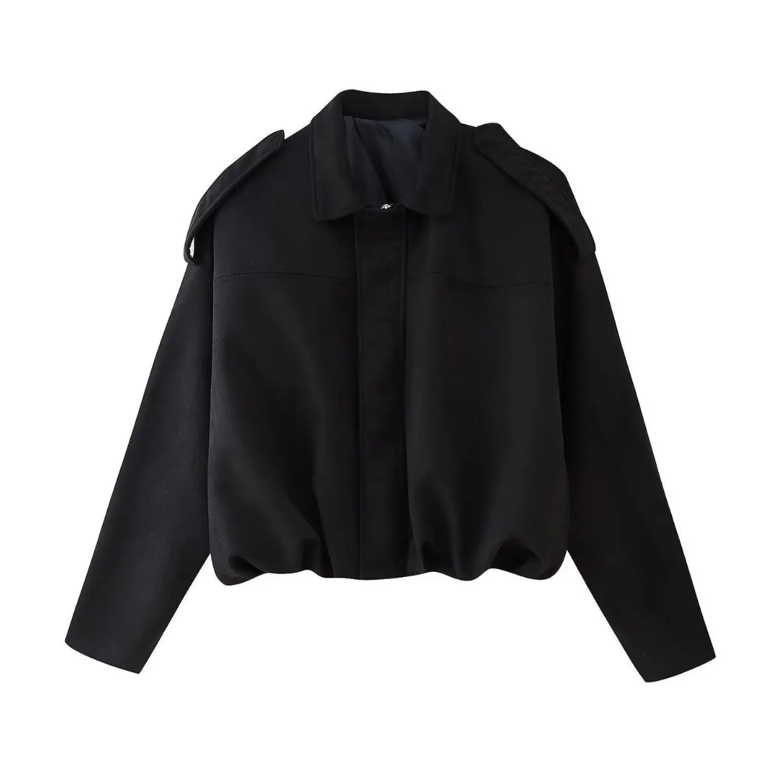 Grace | Vintage Suede Epaulet Bomber Jacket