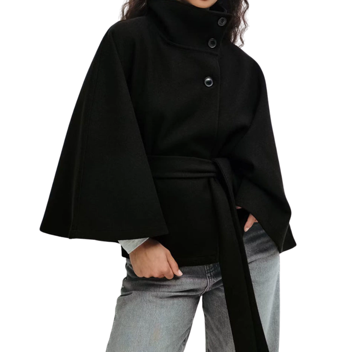 Madison | Structured Cape-Style Belted Coat