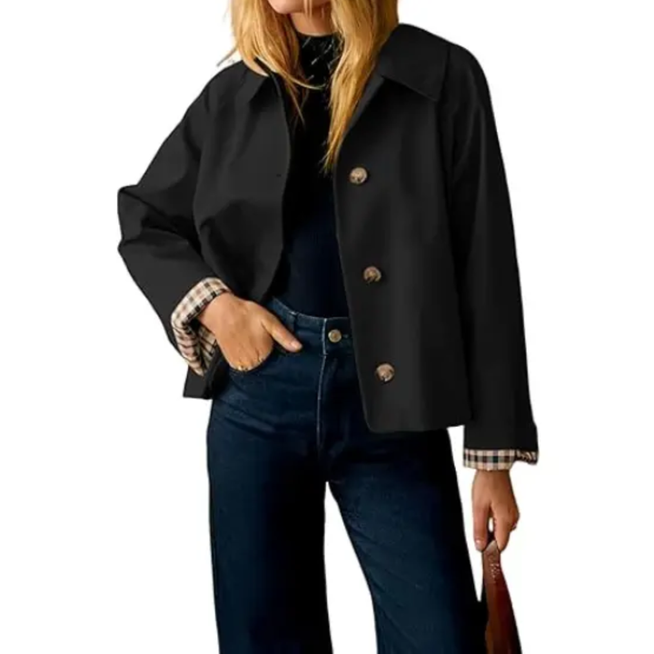 Isabelle | Vintage-Inspired Cropped Trench Coat