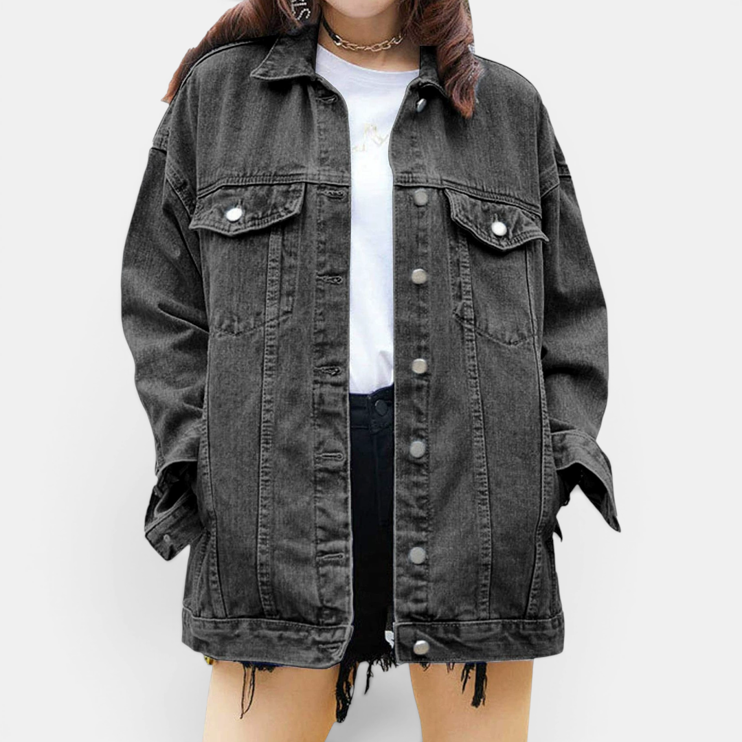 Vanessa | Oversized Boyfriend Fit Denim Jacket