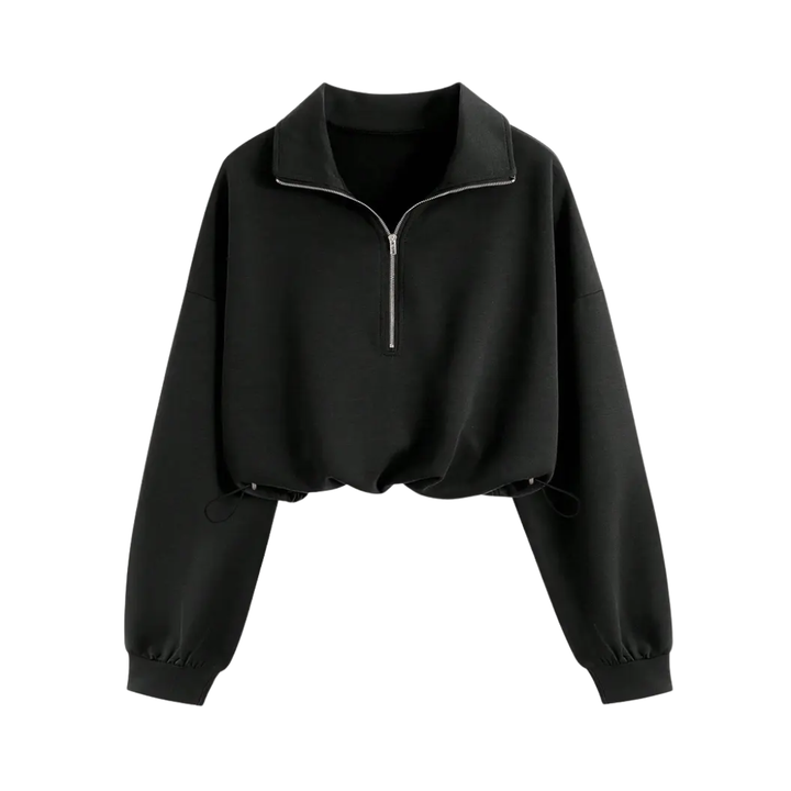 Willow | Sporty Half-Zip Cropped Sweatshirt