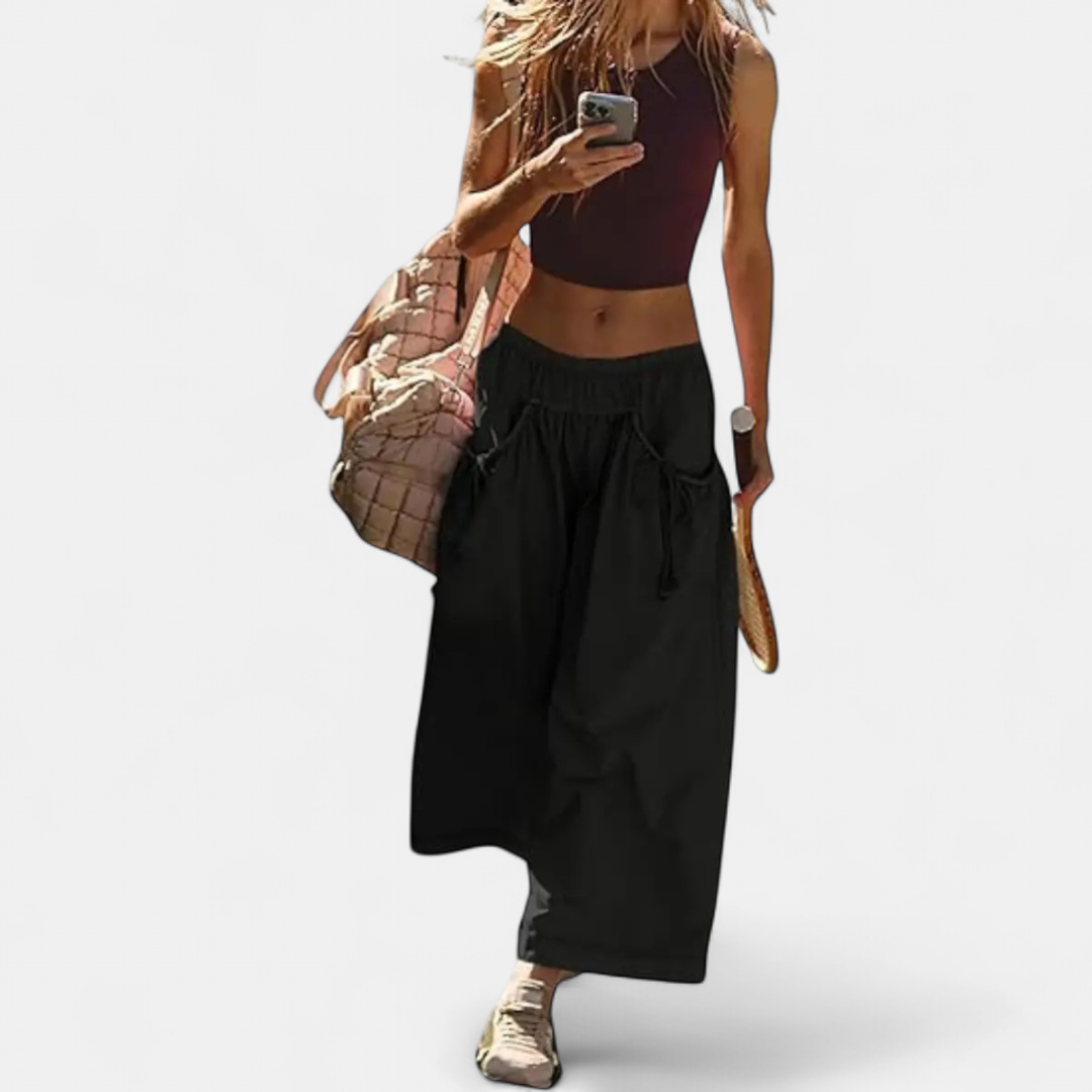 Imogen | Relaxed Wide Leg Drawstring Pants