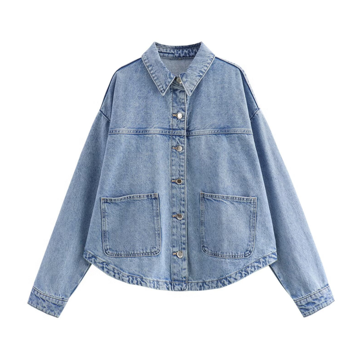 Sienna | Classic Button-Up Denim Shirt Jacket