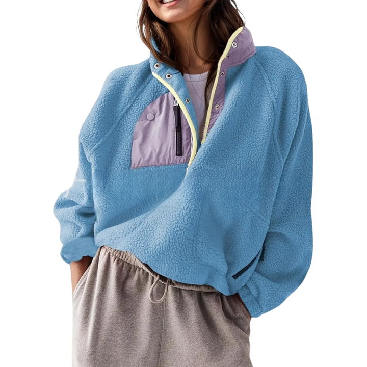 Taylor | Cosy Colorblock Fleece Zip Jacket