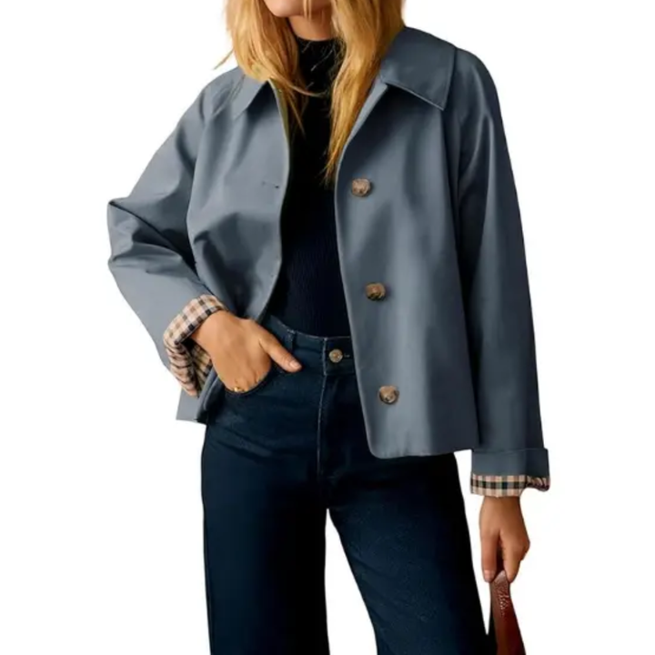 Isabelle | Vintage-Inspired Cropped Trench Coat