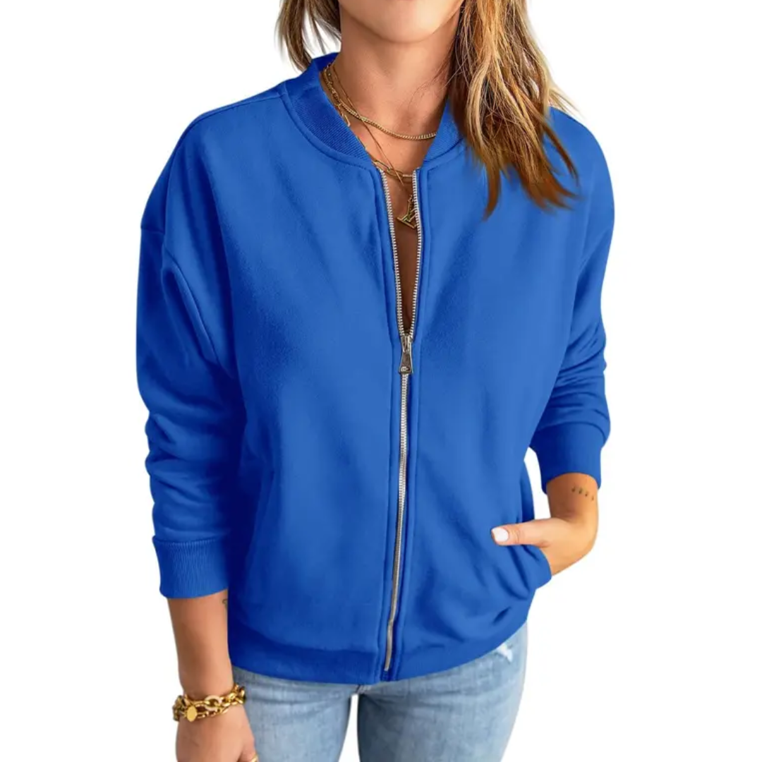 Evie | Dark Gothic Zip-Up Sweatshirt Jacket
