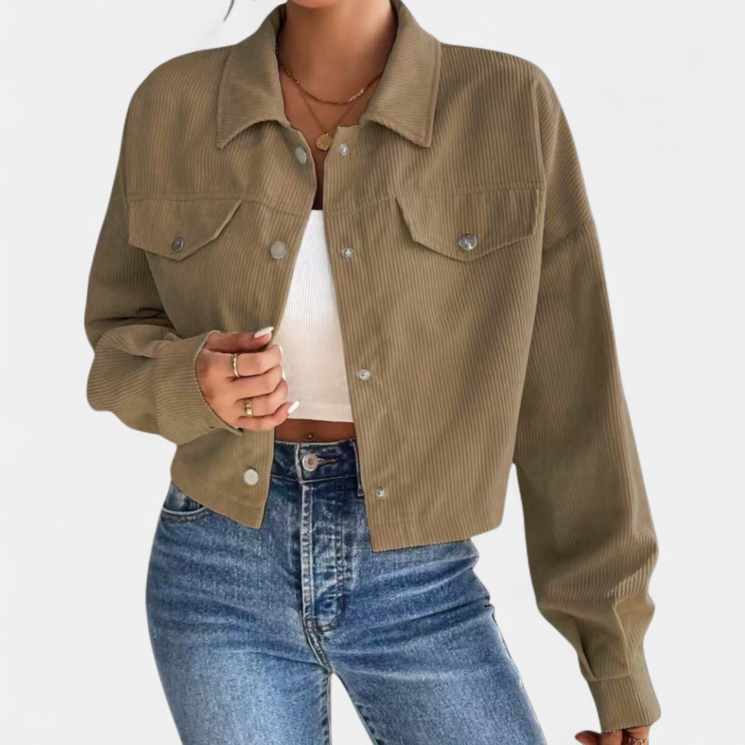 Paige | Relaxed Corduroy Drop Shoulder Jacket