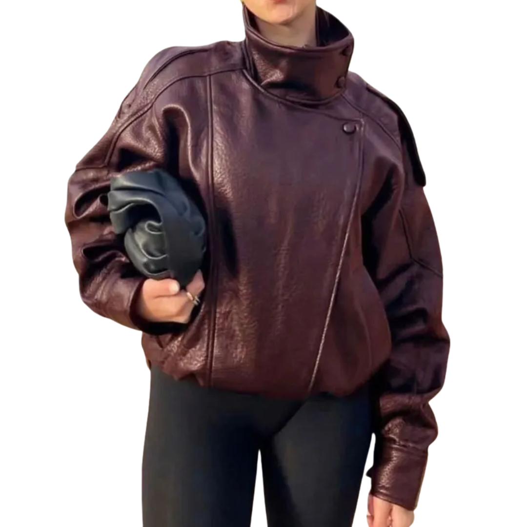 Heidi | Vintage Street Lychee Leather Jacket