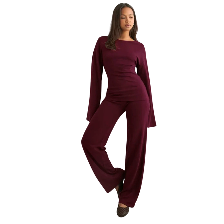 Amelia | Flare Sleeve Casual Two-Piece Set
