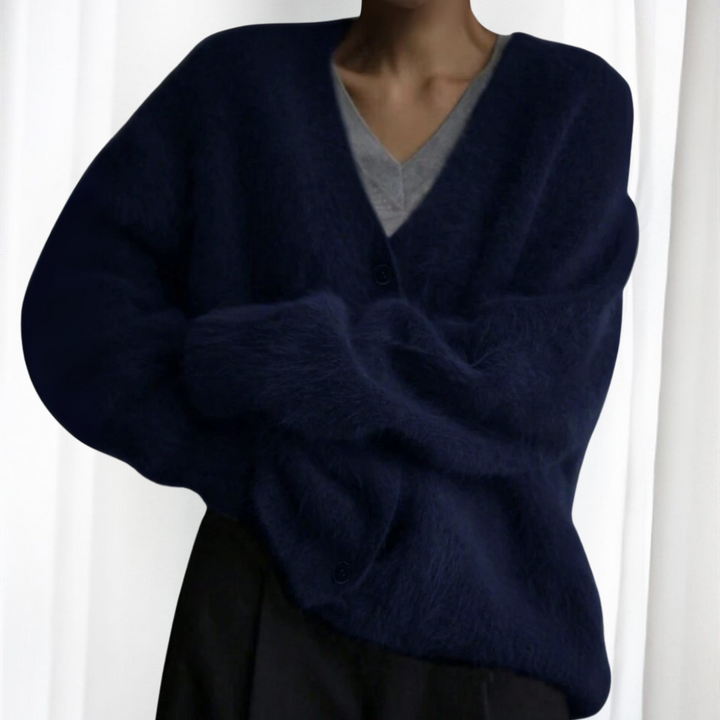 Joanna | Comfy Button Front Drop Shoulder Cardigan