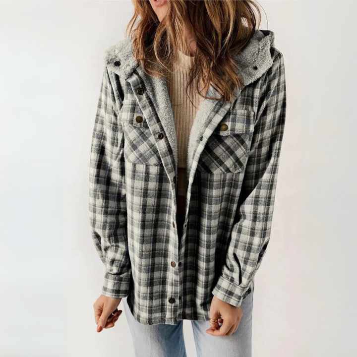 Millie | Casual Long Sleeve Button Front Hooded Coat