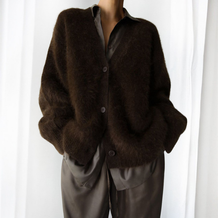 Joanna | Comfy Button Front Drop Shoulder Cardigan
