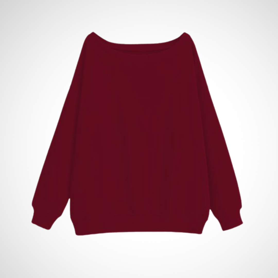 Megan | Casual Scoop Neck Long Sleeve Sweater