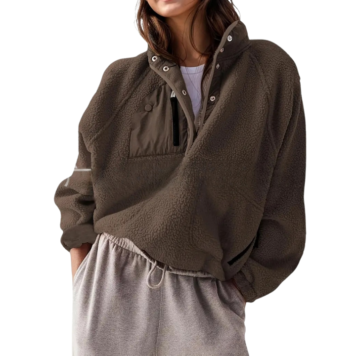 Taylor | Cosy Colorblock Fleece Zip Jacket