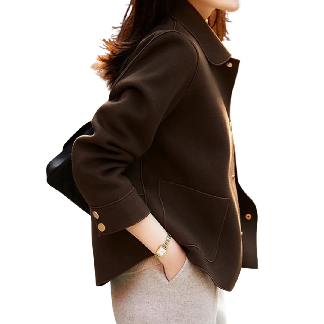 Brooke | Refined Double-Faced Wool Pea Coat