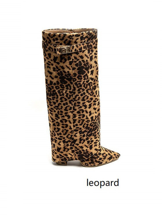 Scarlett | Leopard Suede Boots