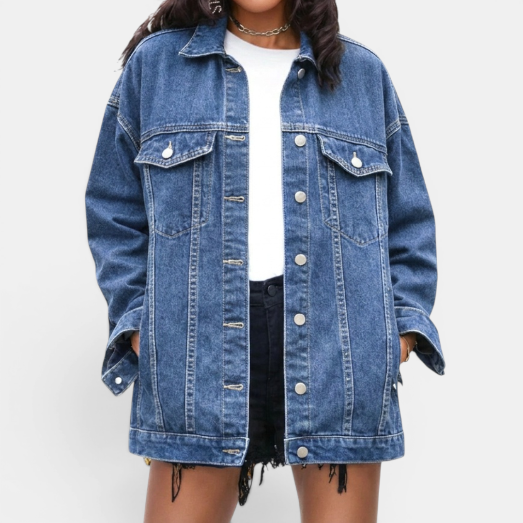 Vanessa | Oversized Boyfriend Fit Denim Jacket