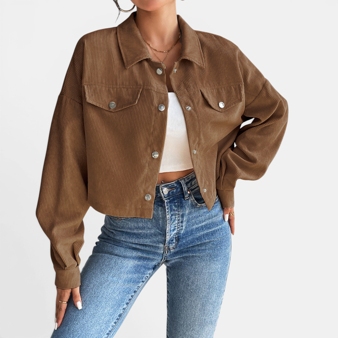 Bianca | Relaxed Corduroy Button-Front Jacket