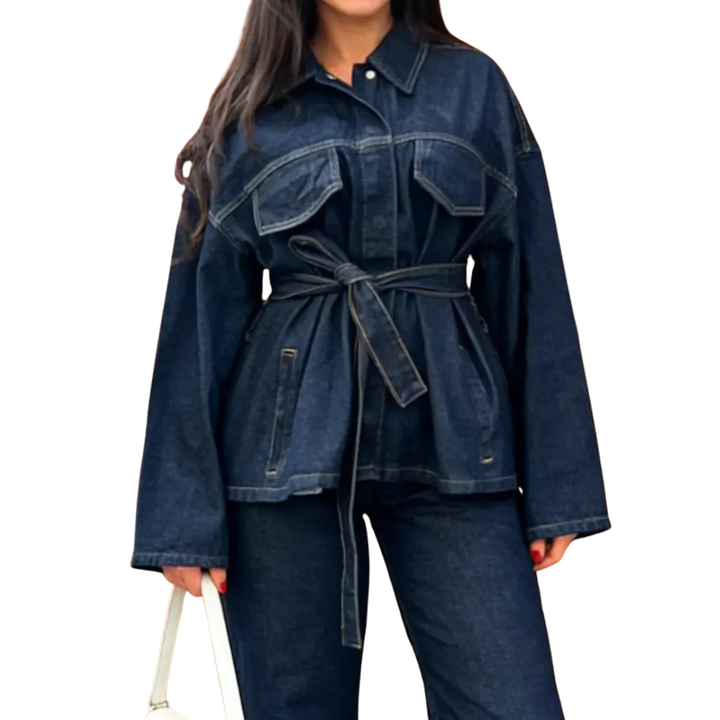 Hayley | Relaxed Dark Wash Denim Jacket