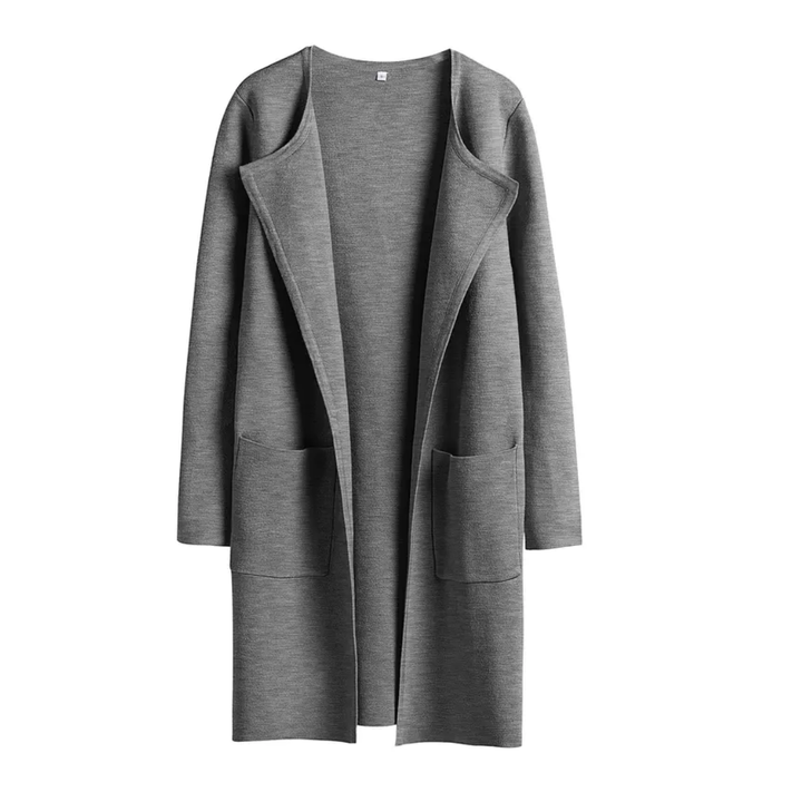 Zara | Cosy Lapel Open-Front Knit Cardigan