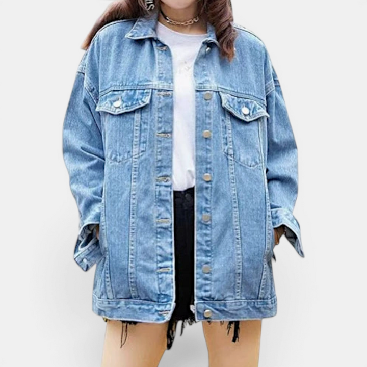 Vanessa | Oversized Boyfriend Fit Denim Jacket