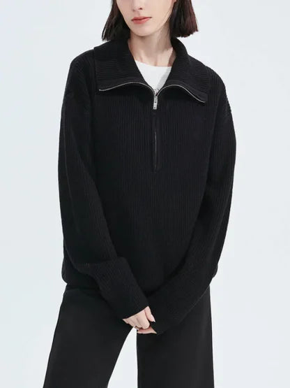 Hannah | Comfy Half-Zip Sweater