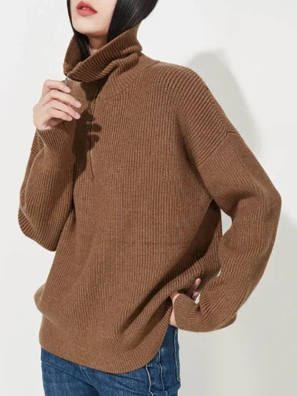 Hannah | Comfy Half-Zip Sweater