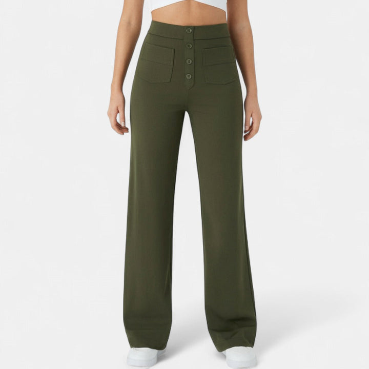 Georgia | Relaxed High-Waist Straight-Leg Pants